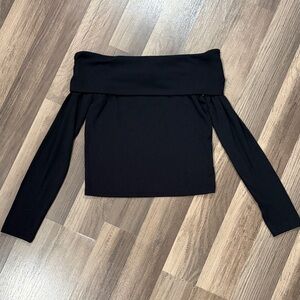 American Eagle Black Off the Shoulder Top